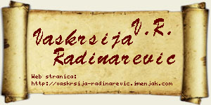 Vaskrsija Radinarević vizit kartica